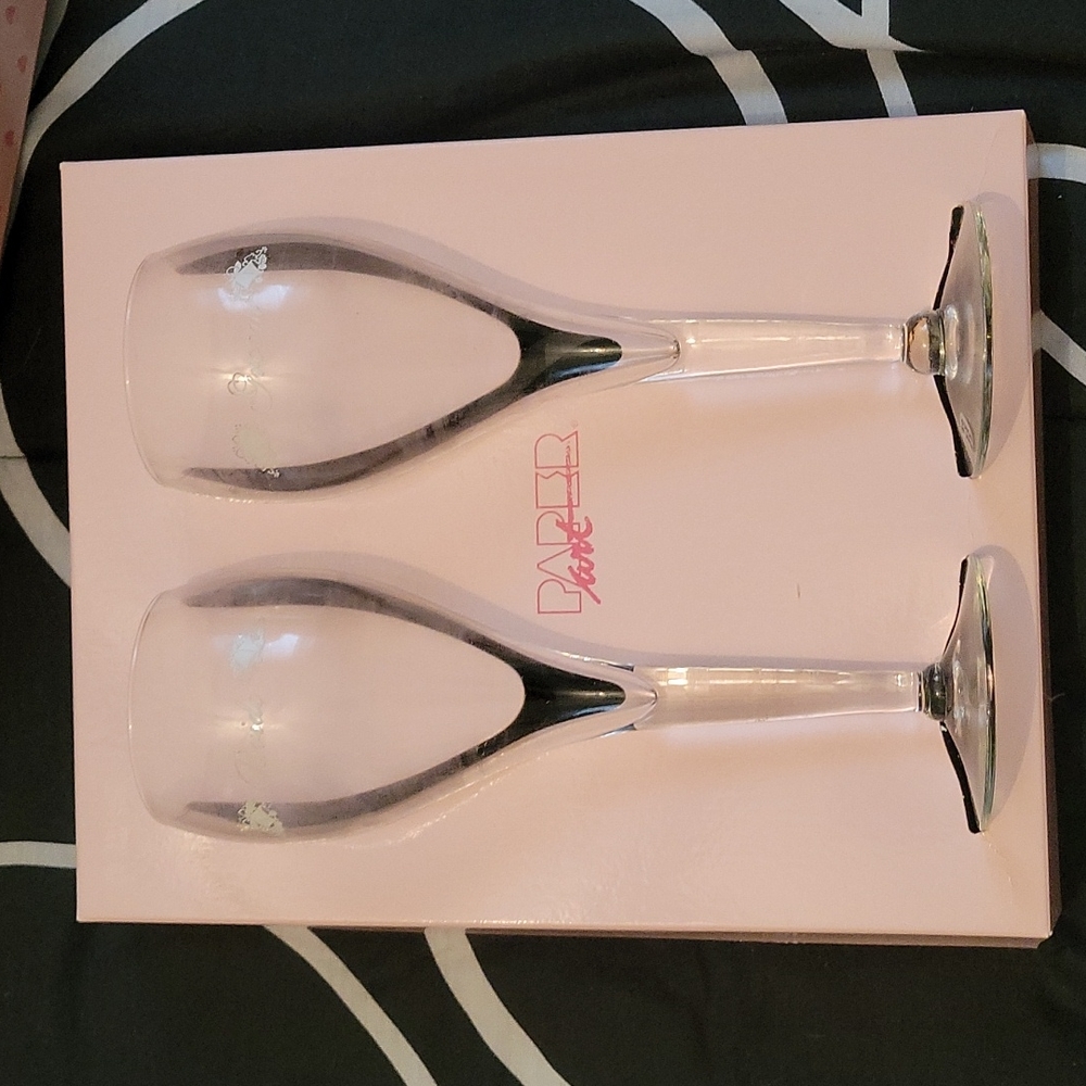 Bride and groom wine glasses